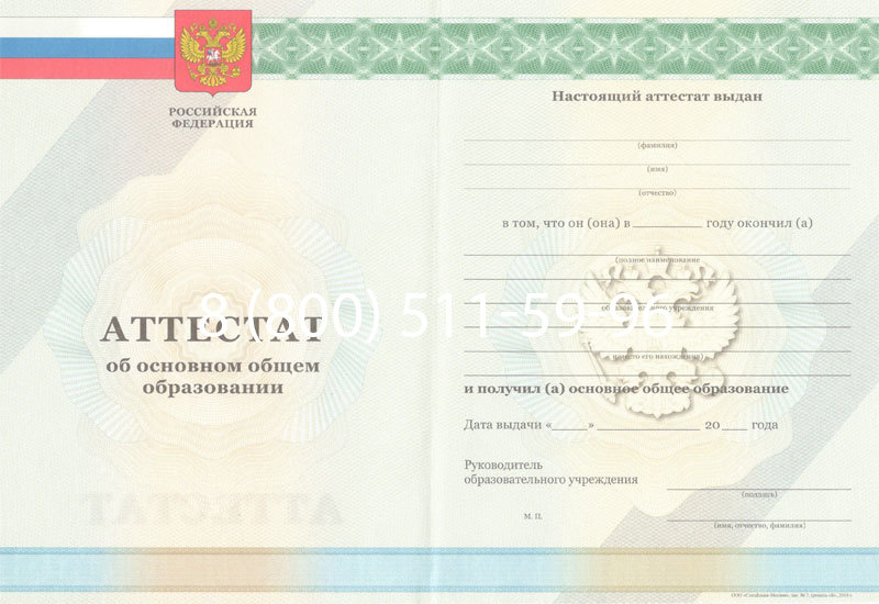 Купить Аттестат за 9 класс 2011-2013 годов в Одинцово Купить Аттестат за 9 класс 2011-2013 годов в Одинцово